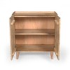 Whisen Rustic Mango Wood Fluted Accent Cabinet with Adjustable Shelf for Kitchen Dining & Living Room - 3 of 4