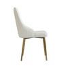 WJSHome Modern Dining Chairs Set of 6, PU Leather Accent Chairs with Gold Metal Legs for Dining Room,Kitchen , Bedroom, Living Room - 2 of 4