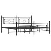 vidaXL Metal Bed Frame with Headboard and Footboard Black 76 in.x79.9 in. King - 4 of 4