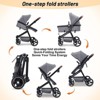 GustoWave 2 in 1 Baby Stroller for Toddler 0-3, Bassinet Stroller for Toddler and Newborn with Large Storage Basket, Shock Absorbing, Removable Seat - 3 of 4