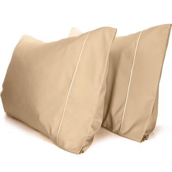2PC Rayon From Bamboo Solid Performance Pillowcase Set - Luxclub