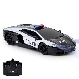 CMJ RC Cars: Lamborghini Aventador Police - 1:24 Scale, 2.4GHz, LED Headlights - 1 of 4