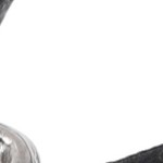 white silver tone black