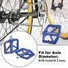 Unique Bargains Nylon Rear Foot Peg Flat Pedal Footrests Fit 9/16 Inch Axles BMX MTB Bicycle Yellow 1 Pair - 2 of 4