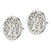 Chisel Stainless Steel Polished Tree of Life Stud Earrings - 4 of 4