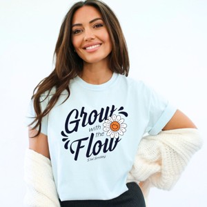 Simply Sage Market S.W.Smiley Grow With The Flow Flower Garment Dyed Tee - 1 of 4