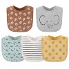 The Peanutshell Terry Baby Bib Set for Boys or Girls, 10-Pack, Feeding, Teething, Drooling, Soft Neutral - 4 of 4
