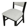 Best Master Furniture,Timaro Transitional Upholstered Dining Chairs, Set of 2, Black/Grey - 3 of 4