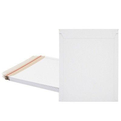 Stockroom Plus 10 Pack Rigid Mailer Envelopes, Stay Flat Cardboard Mailers (White, 11x13.5 In)