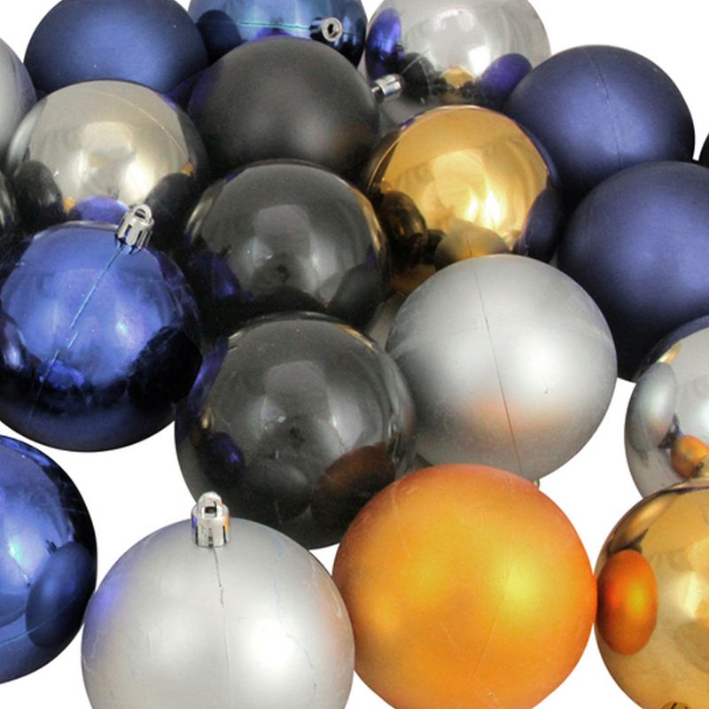 Northlight 32ct Shatterproof Christmas Ball Ornament Set 3.25" - Black/Gold, 3 of 4