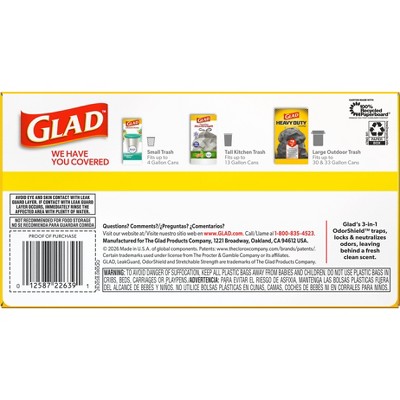 Glad ForceFlex MaxStrength Drawstring LeakGuard Trash Bags - Sunshine Lemon - 13 Gallon - 45ct