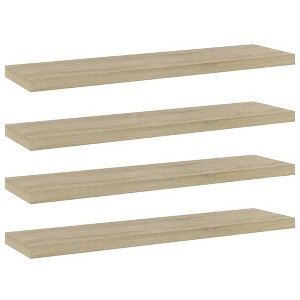 vidaXL Bookshelf Boards 4 pcs Sonoma Oak 15.7 in.x3.9 in.x0.6 in. Engineered Wood - 1 of 4