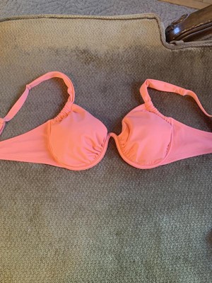 Women's Shirred Cup Continuous Underwire Bikini Top - Shade & Shore™ Pink  34d : Target
