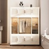 Vynxaria Portable Wardrobe Closet Organizer - 12 Magnetic Doors, 12 Cubes, 1 Hanging Rod & 6 Hangers for Baby Clothes Storage in White - 2 of 4