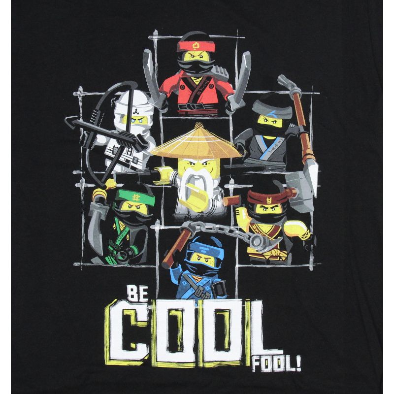 Lego Ninjago Movie Boys' Martial Arts Be Cool Fool Graphic Print T-Shirt Kids, 4 of 5