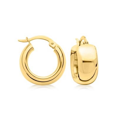 Ross-Simons 14kt Yellow Gold Shiny Wide Hoop Earrings