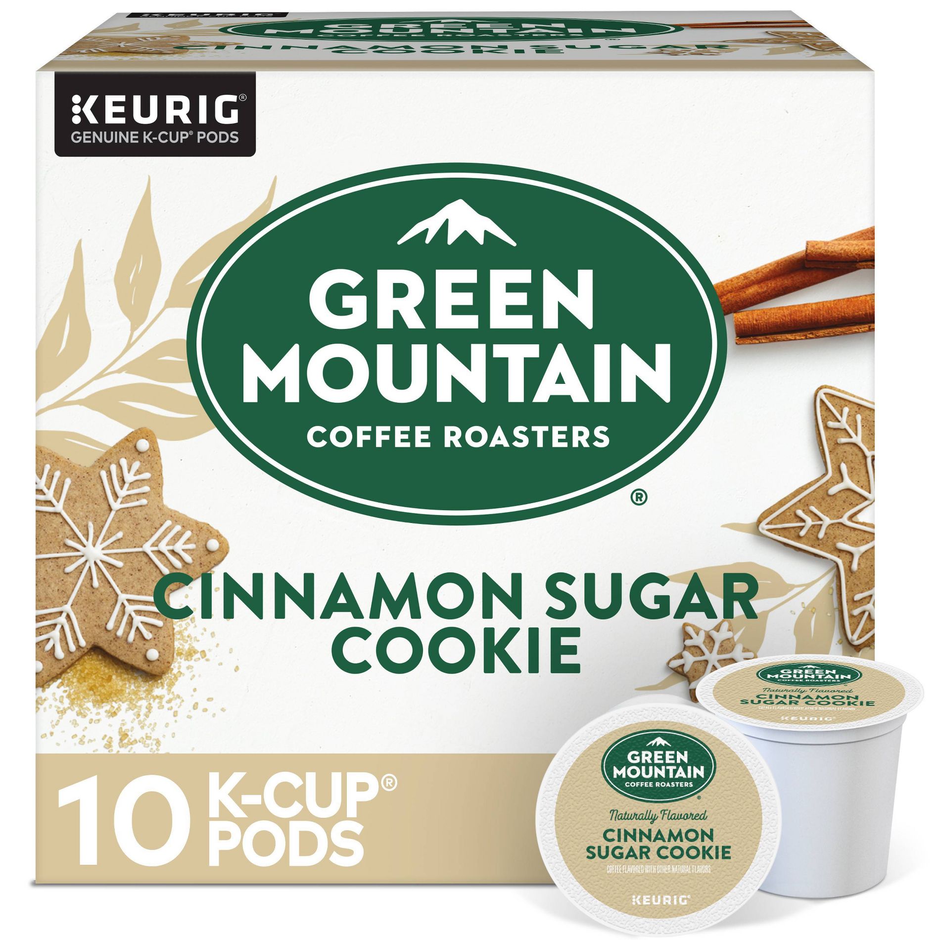 Green Mountain Cinnamon Sugar Cookie Flavored Light Roast Keurig K-Cup Coffee Pods - 10ct