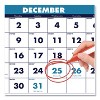 Recycled Three-Month Format Wall Calendar, Vertical Orientation, 8 x 17, White Sheets, 14-Month: Dec 2025 to Jan 2027 - 4 of 4