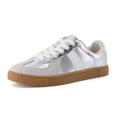 CUSHIONAIRE Women's Bailey lace up Sneaker +Comfort Foam, Wide Widths Available