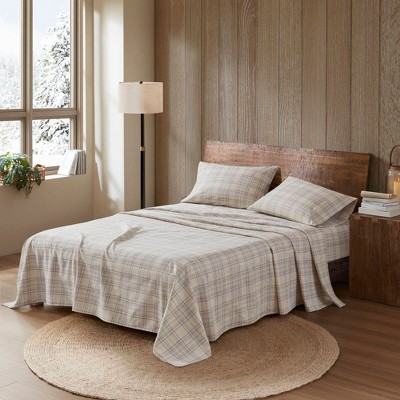 NicBex 3 Pieces All Size Pure Cotton Flannel Full-Covered Printed Flat Sheet Set Bedding Set,OEKO-TEX Certified,Machine Washable
