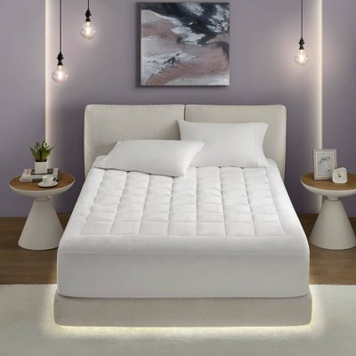 Twin XL White Plush Down Alternative Waterproof Mattress Pad
