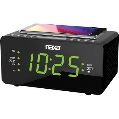 Naxa NRC-191 Desktop Clock Radio - Stereo - 2 x Alarm - FM - USB