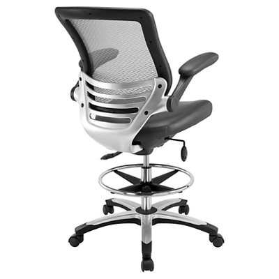 Edge Adjustable Swivel Drafting Chair with Mesh Back in Gray