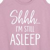 Women's - Instant Message - Shhh I'm Still Asleep Graphic Racerback Tank - 2 of 4