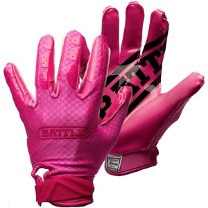 Battle Sports Adult TripleThreat UltraTack Football Gloves - Pink - 1 of 2