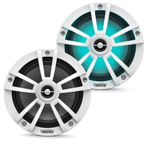 Infinity 622MLW Marine 6.5 Inch RGB LED Coaxial Speakers - White - 1 of 4