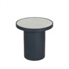 Nautilus Antique Silver Mirrored Side Table - 2 of 4