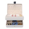 Unique Bargains 2 Layer Women Girls Teen Birthday Gifts PU Leather Jewelry Organizer Case with Removable Drawer - 3 of 4
