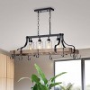 20.08" x 71.73" x 47.24" 4-Light Blakes Island Chandelier - Warehouse Of Tiffany: ETL Listed, Glass Shades - 2 of 2