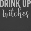 Rerun Island Women Drink Up Witches Text White Short Sleeve Graphic Cotton Cropped Loose T-shirt - 2 of 4