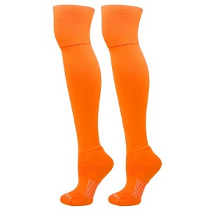 MK Socks Extreme Over the Knee Sports Socks - Neon Orange - 1 of 2