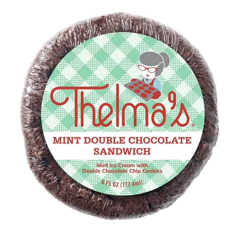 Thelma&#39;s Double Chocolate Cookie with Mint Ice Cream Sandwich - 6oz, 1 of 6