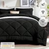 Queen Bed in a Bag Set, 8 - Piece Black Comforter with Sheets, Blanket, Pillowcases Bed Skirt - 3 of 4