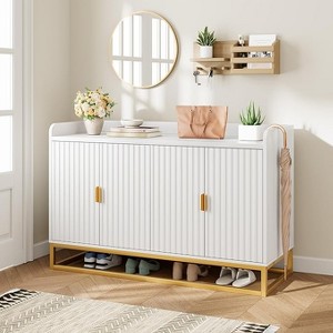 COZONY Fluted Sideboard with Storage Cabinet, Modern Buffet Console with Adjustable Shelves for Living Room, Kitchen, Entryway, Anti-Tip Design - 1 of 4