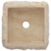 vidaXL Sink Cream 11.8 in.x11.8 in.x5.1 in. Marble - 4 of 4