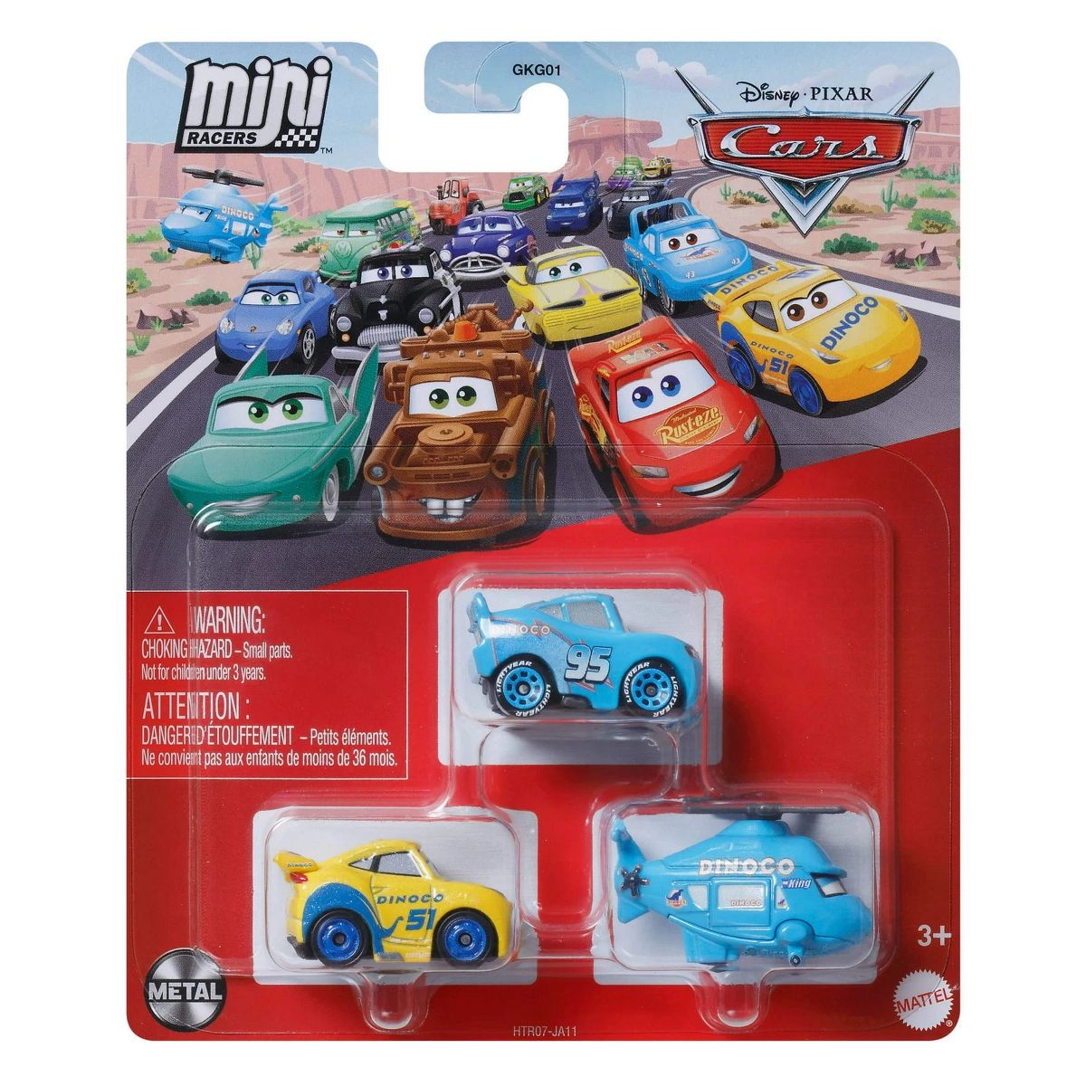 Disney Pixar Cars Mini Racers 3-Pack - Rotor | Die-Cast Metal Vehicles - thumbnail 2