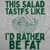 Mens Funny T Shirts This Salad Tastes Like Id Rather Be Fat Sarcastic Food Graphic Novelty Tee For Men - Crazy Dog Men's T Shirt - 2 of 4