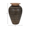 Terracotta Vase with Woven Rattan Neck - A Home Decor with Rustic Texture and Modern Style Perfect for Bedroom, Office - 19" Black & Brown - 4 of 4