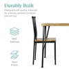 Best Choice Products 5-Piece Indoor Modern Metal Wood Rectangular Dining Table Furniture Set w/ 4 Chairs - image 4 of 4