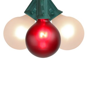 Northlight Christmas String Lights - G50 Globe - Red and White - 9' Green Wire - 10ct - 1 of 3