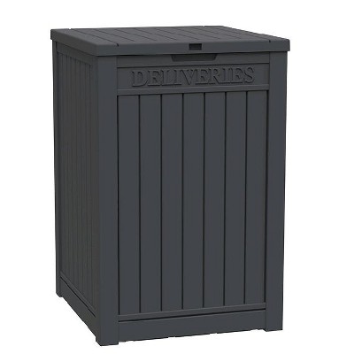 Dolonm 48 Gallon Secure Package Drop Box - Locking Lid, Anti-Theft Weatherproof Parcel Safe,for Porch Security
