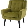 Streamdale Modern Soft Velvet Material Ergonomics Accent Chair Living Room Chair Bedroom Chair Home Chair - 2 of 4