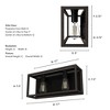 Hunter Fans 17" Squire Manor Wall Lights Matte Black Finish - 2 Light Vanity for Modern Farmhouse Style - 3 of 4