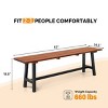 Karl Home | Light Brown Fir Wood Outdoor Bench - 2 of 4