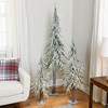 Northlight Pre-Lit Alpine Flocked Artificial Christmas Tree - 6' - Clear LED Lights - image 4 of 4