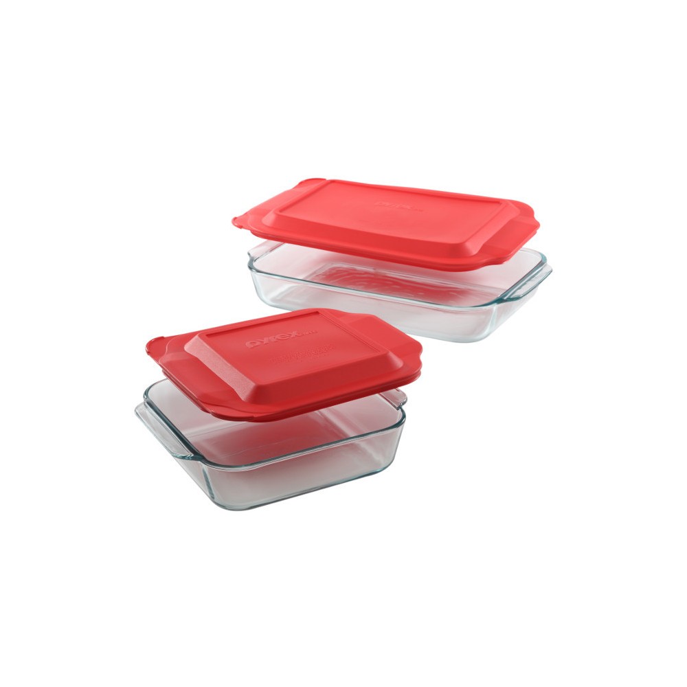 Photos - Pan Pyrex 4pc Bakeware Value Set Red 